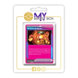 Orthèse de Survie (Survival Bar) 164/167 Ace Class Trainer Holo - Myboost X Écarlate et Violet 6 - Mascarade Crépusculaire Box with 10 French Pokémon Cards