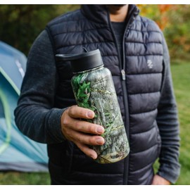 Wildkin Mossy Oak 32 Oz Water Bottle with Leak Proof Lid for Boys & Girls, Double-walled, Vacuum-Insulated, Durable, and Easy to Clean Water Bottles for Kids - Obsession