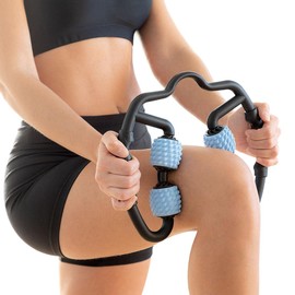 InnovaGoods Self-massager with wheels for adults, unisex, black, blue, 25 x 27 x 5 cm