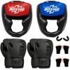 12pcs Boxing Headgear,Upgraded Boxing Gloves,Mouth Guards& Hand Wraps Boxing Equipment