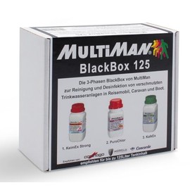Unbekannt MultiMan BlackBox 125 Set of 3 for Tanks from 10 to 125 L – Renovation and Regeneration of Drinking Water Systems with Old Biofilms in Unkempt or Used Vehicles