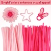 KALLORY 200 Pcs Pink Pipe Cleaners Valentines Day Chenille Stems