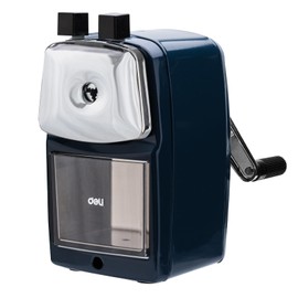 Deli Pencil Sharpener E0620S High-grade Manual Sharpener with 5-stage Lead Adjustment Function, Koniro Navy Blue