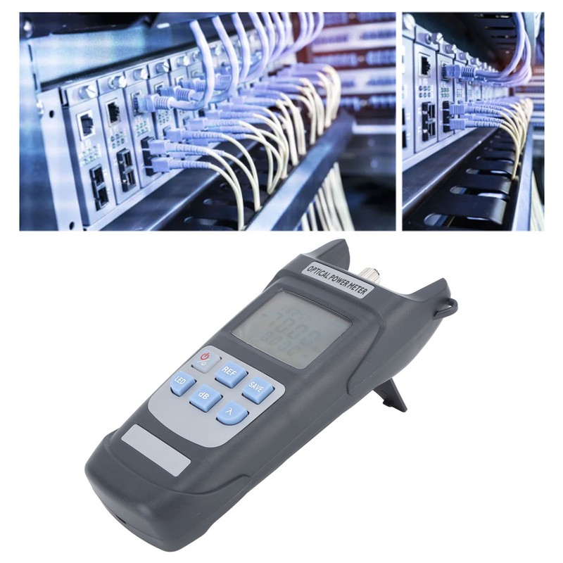 Optical Power Meter Optic Fiber Attenuation Tester with LED Lamp
