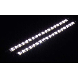 DS White LED Strip LED Strip Computer Lighting Magnetic Light Strip Molex Connector 2 Pieces LED Strip for PC Case Lighting Kit (30cm)