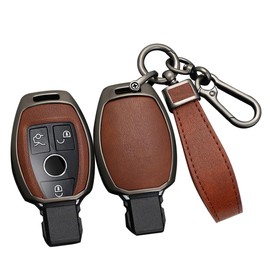ontto Car Key Case Fits Mercedes A B C CL CLA CLS G GL GLA GLK ML R S Class Viano Vito C180 C200 W639 W447 2/3 Buttons Key Case Key Cover Case Key Fob Black Brown, black brown