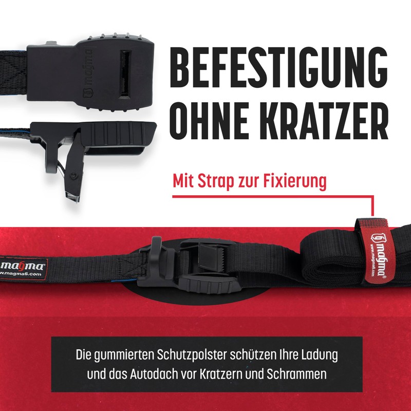 Magma Lashing Straps with Rubber Buckle for Safe Loading of