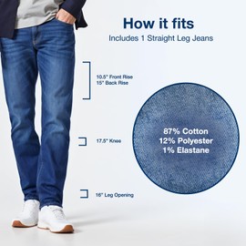 Mavi Zach Men's Straight Leg Jeans, Regular Rise Jeans for Men, Mid Brushed Nashville, Medium Wash Blue Jeans, 36 x 32