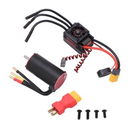 3670 2260KV V2 RC Sensorless Brushless Motor 4 Poles Rotor RC Car Motor with Temperature Control Port 100A ESC Kit