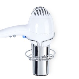 Better Living Products 13823 KROMA Stick-N-Lock Plus Hair Dryer Holder, Chrome