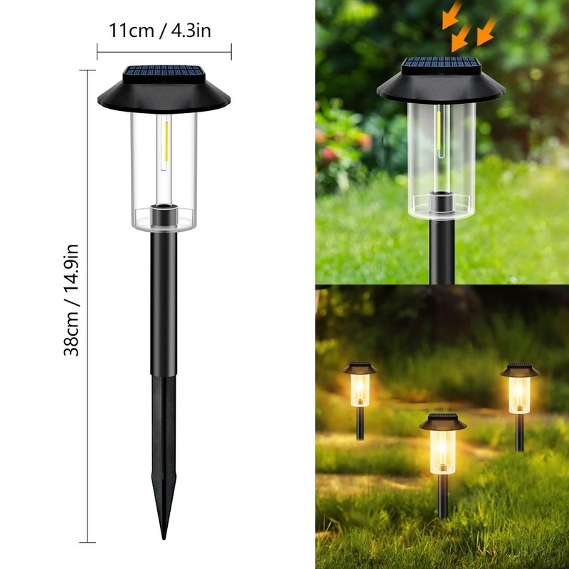 Solar Pathway Lights for Outdoor Decor – Waterproof Tungsten-Style Garden