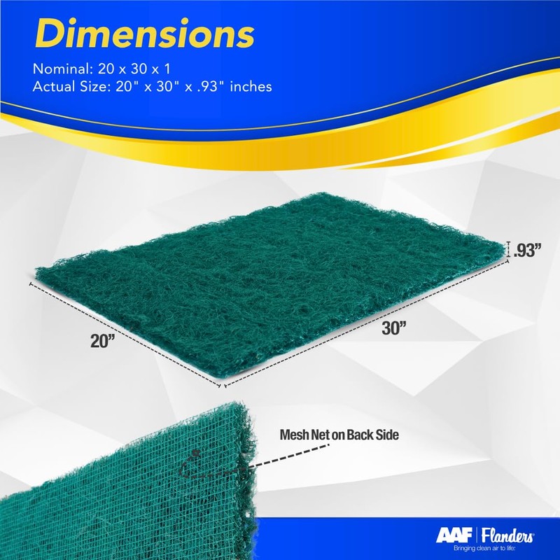 The Flanders Natural Aire filter, Fits up to 20 X