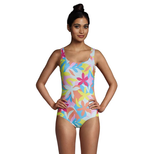 Lands' End Womens Chlorine Resistant Tugless Tank Soft Cup One