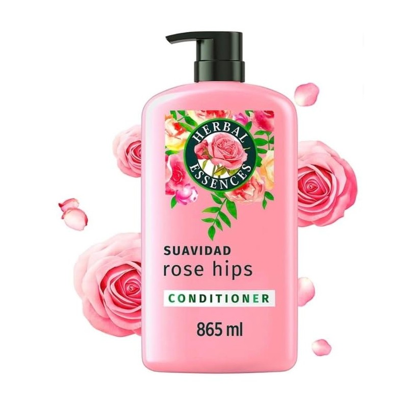 Acondicionador Herbal Essences Suavidad Rosa Mosqueta, 865 ml