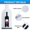 uxcell 4Pcs Wine Bottle Travel Protector Bags with Bottle Motif