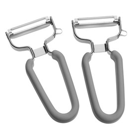 Lurch Rod Peeler for Asparagus and Other Rod Vegetables Set of 2 Stainless Steel Flint Grey