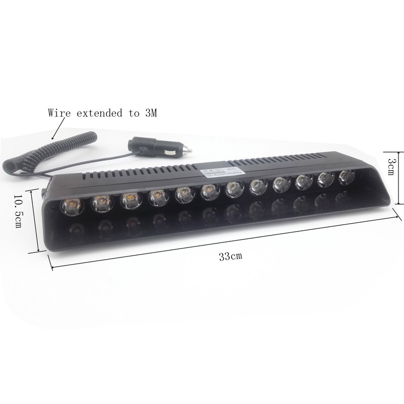 Ranzek 12 LED Front Light Warning Light 12W 12V Dashboard