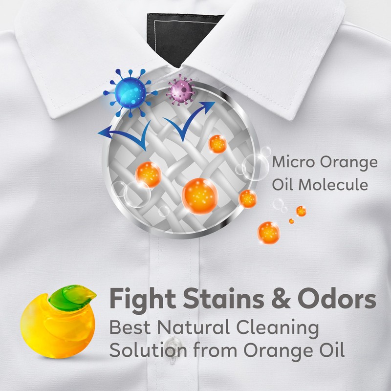 Orange House Laundry Detergent Pods, Natural Orange Oil, Plant-Based Detergent