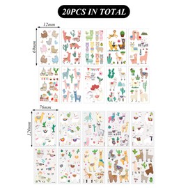 20 Monster Themed Tattoos, Kids Tattoo Set, Colorful Cartoon Tattoos, Cute Animal Tattoos, Party Decoration Tattoos, Temporary Tattoos For Boys/Girls