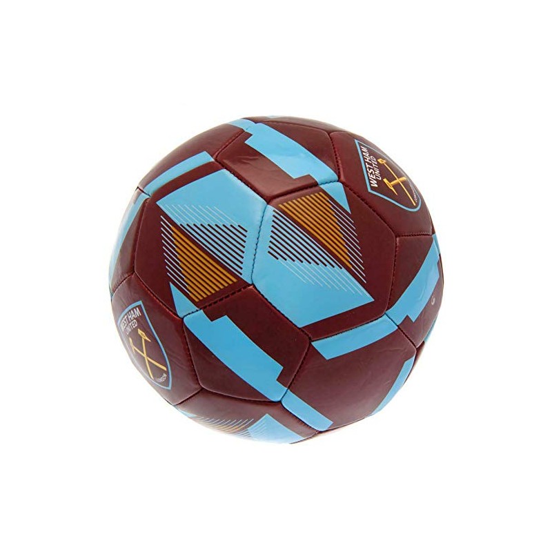 West Ham United F.C.Official Football Size 5 Ball RX,Brown