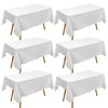 YciVhh 6 Pack White Table Cloth, White Table Cloth Party,