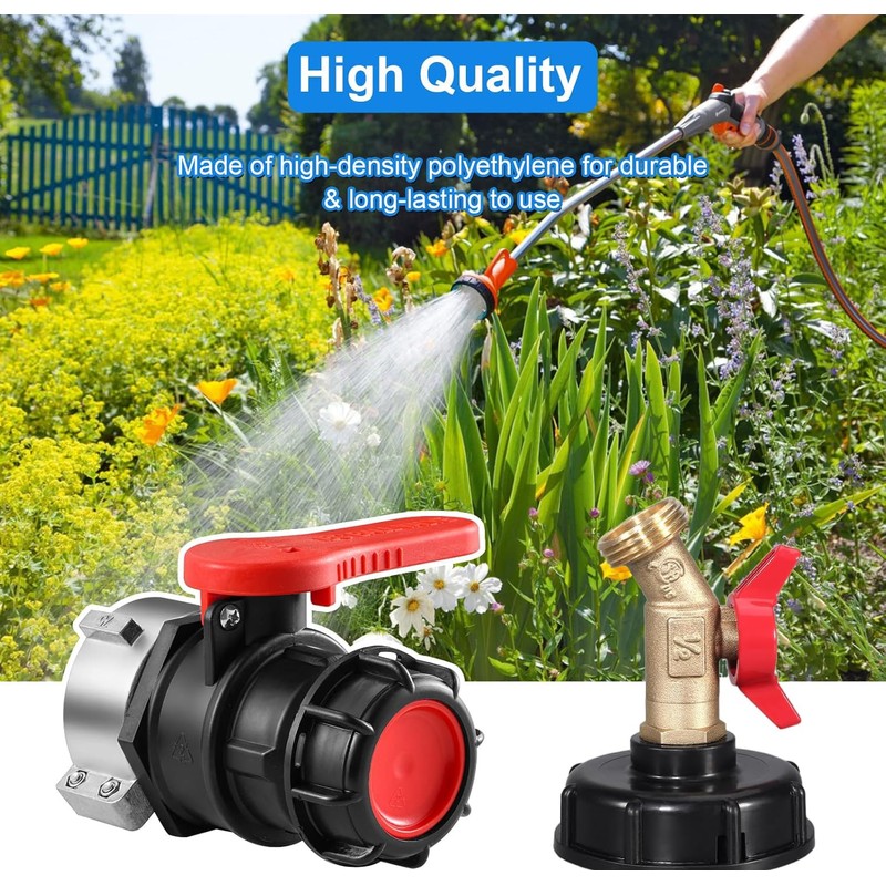Baieasy IBC Tote Valve, DN50 75mm NPT Ball Valve Adapter,