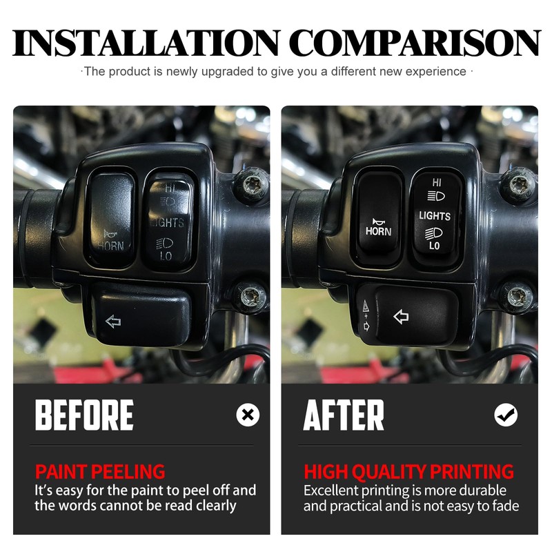 Hand Controls Switch Housing Caps Compatible with 1996-2013 Harley Touring