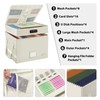 DocSafe File Box with Lock,Multi-Layer Fireproof Document Box Collapsible File