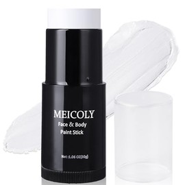 MEICOLY- Barra de pintura corporal con cara blanca de payaso (1,06 oz), base de maquillaje en crema, pintura facial para el Joker de Halloween        