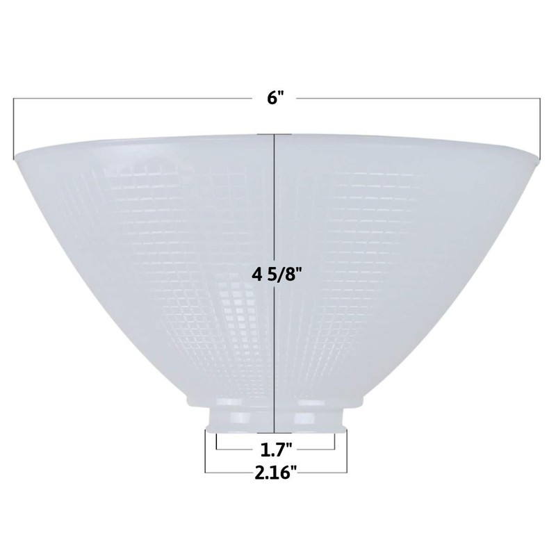 6 Inch Diameter Reflector-Type IES Replacement Shade for Stiffel