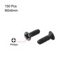sourcing map M2 x 6mm Phillips Screw Fastener Black for