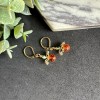 Lamora Jewelry Fall Earrings Pumpkin Oranges Crystal Gold Lever Back