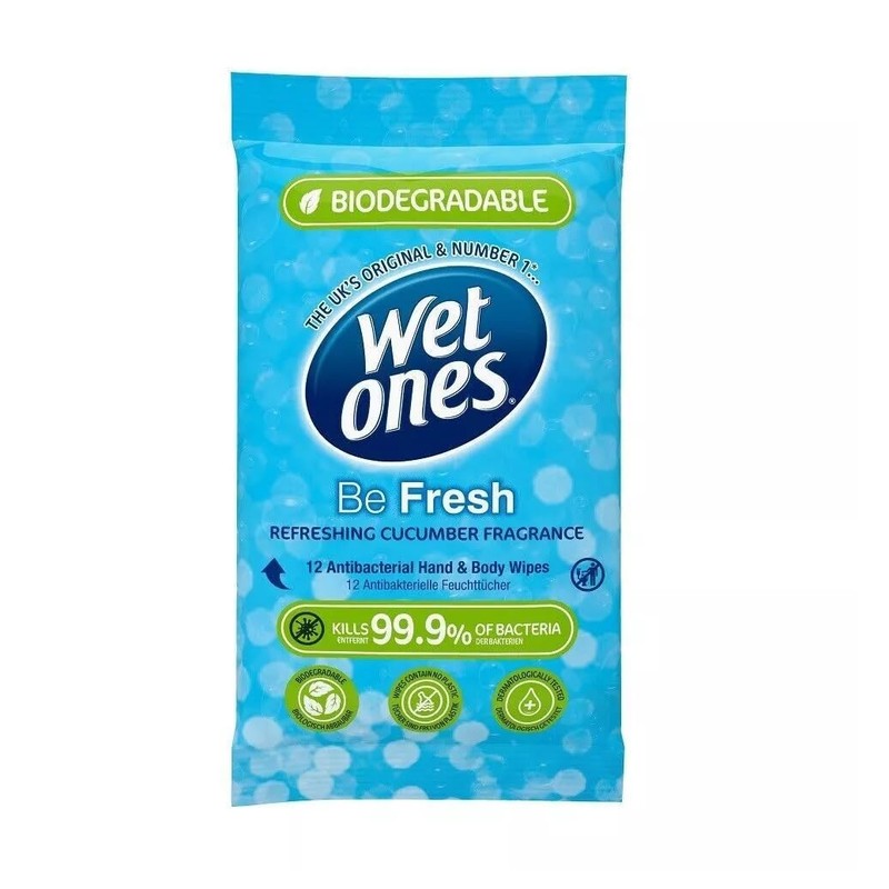 Wet Ones (Be Fresh) with Refreshing Cucumber Fragrance - Antibacterial