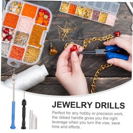 COHEALI 2 Sets Drill Bits for Jewelry Making Resin Drill Tool with Pin Vise Durable Steel Material for Precise Crafting