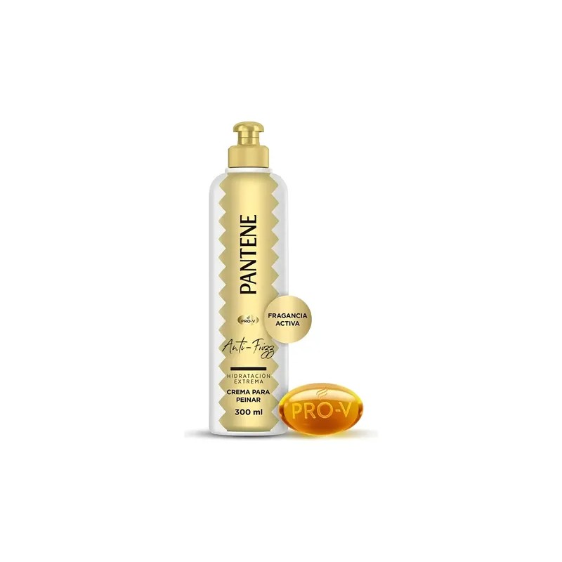 Crema Peinar Antifrizz Pantene Cabello Brillante 300