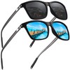 Polarised Sunglasses Men Women Retro Shades Ultralight Unbreakable Frame Summer