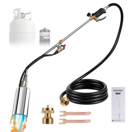 38-Inch Extended Propane Torch|1,200,000 BTU Blow Weed Torch with Copper Adapter| Compatible with Most Propane Tanks | 10FT CSA-Certified Hose | Ideal for Ice Melting, Weed Burning, and Asphalt Paving