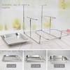 High-Capacity 3 Tiered Serving Trays Platters Stainless Steel Dessert Cupcake
