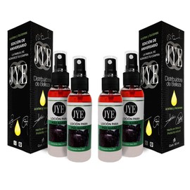JYE Loción Crecimiento De Barba Bergamota Extra Fuerte, 4 Frascos
