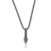 Made by Nami Men's Stainless Steel Necklace with Pendant Black