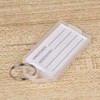 Hotgod 100 Pcs White Plastic Key Tags with Split Ring