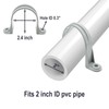 Pipe Strap Clamp, 2-Holes Plastic Conduit Pipe Clamps PVC Pipe
