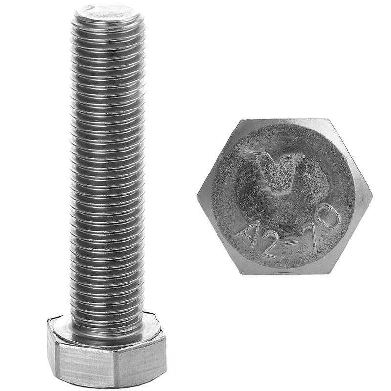 Hexagon Screws M8 x 30 Stainless Steel (Pack of 10)