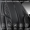 CAR PASS Nappa Leather Car Seat Covers Front Seats Only,