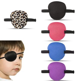 5 Pcs Amblyopia Eye Pad Breathable Comfortable Eye Patch Pirate Eye Patches Visual Corrected Eye Patches Adjustable Kids Eye Patches with Buckle for Adults Kids