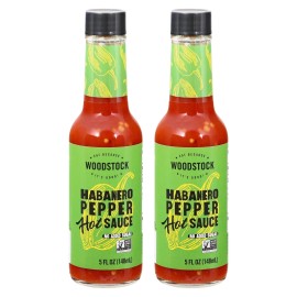 Woodstock Habanero Pepper Hot Sauce, 5 fl oz, 2 Pack