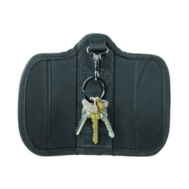 Hero's Pride Ballistic Silent Key Holder, Nylon Duty Belt Key Keeper, Utility Clip-On for Law Enforcement, Patrol Belt Key Ring, Easy Install on Duty Gear, Secure Hook and Loop Closure, Black