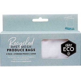 Ever Eco Reusable Produce Bags 4 Pack + Storage Pouch