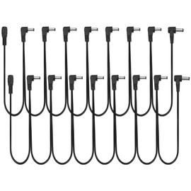 Yootones 2Pcs Daisy Chain Cable Guitar Effect Pedal Power Supply Cable Splitter Adapter for 9V DC Adapter Plug (1 to 8 Way)