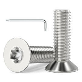 Valorada 20Pcs M5 x 16mm Bolts, M5 Countersunk Bolts, Torx Screws, 304 Stainless Steel, Flat Head Machine Screws with Torx Key